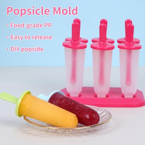3 Sets Popsicle Molds Ice Pop Maker with Funnel Brush