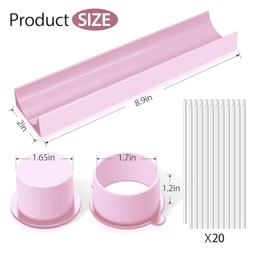Round Cake Pop Mold Set with 9in Tray and Sticks- Pink - color: Pink（Round ）