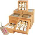 Bakepacker Auto-pop Up Pie Boxes with Window 8x8x2.5 inches 240pcs Brown - color: Brown, 240 Pcs, size: 240Pcs / 8"x 8"x 2.5"