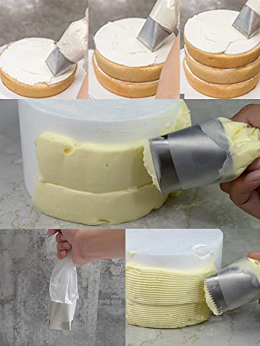 Crumb Coat Piping Tip Set, 3 Extra Large Cake Icer Tips for Frosting - color: D