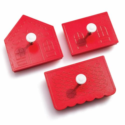 King Arthur Baking Company 3-D Gingerbread Embossing Cutters, 3 Piece Set, For Embossed Three Dimensional Gingerbread Houses For Holiday And Everyday Baking - style: 3-D Gingerbread Cutters