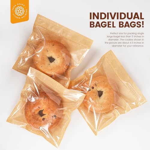 300 Pack Cookie Bags with Seal, Heat Sealable Bakery Bags with Window - size: 7.1" x 7.5"