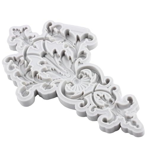 Lingzhi Baroque Fondant Molds Curlicues Scroll Lace Silicone Mold - color: Style P
