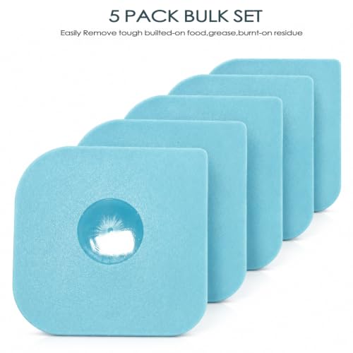Herda Premium Pan Pot Scraper Dish Scraper, Kitchen Plastic Food Scraper - color: Blue, size: 5-PACK