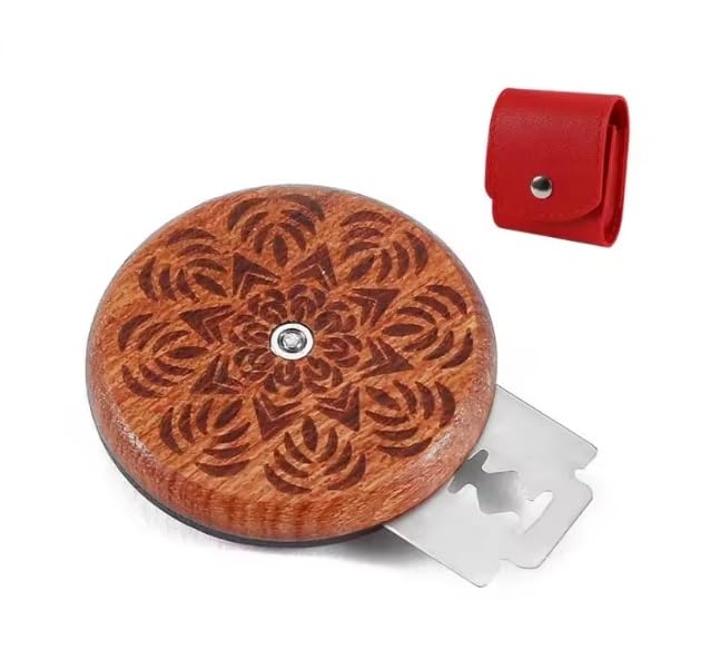 Wooden Bread Lame Dough Scoring Tool, Sourdough Bread Lame Cutter Set, Bread Dough Cutter Slashing Razor Tool, 5 Razor Blades, 1 Leather Bag for Homemade Artisan & Baguette Bakers (Wood2) - color: Wood2