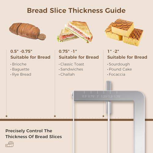 Upgraded Adjustable Bread Knife for Homemade Bread,Stainless Bread Slicer