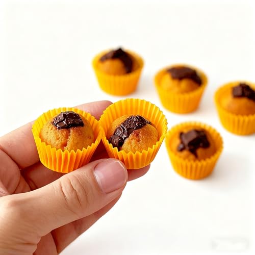 1000 Pcs 1 Inch Mini Muffin Liners,Muffin Liner for Baking White Cupcake Papers Baking Cup Liners,Used for 48 Cup Mini Muffin Pa (Yellow) - color: Yellow