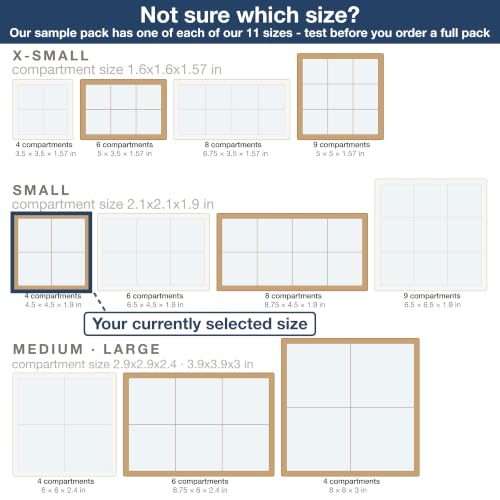 20-Ct White Treat Boxes, 4.5x4.5x1.9in, Window & Dividers - color: White, size: 4.5 x 4.5 x 1.9 in (4 compartments)