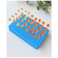 Keoker 1PC Silicone Baking Mat for Polymer Clay, Stud Earring Application Board for Standing & Painting, Polymer Clay Tool Work with Polymer Clay Earring Cutters (Blue) - color: BLUE