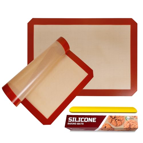 STATINT Silicone Baking Mat, Nonstick Half Sheet Baking Mat, Set of 2 - size: 2 Half Sheets