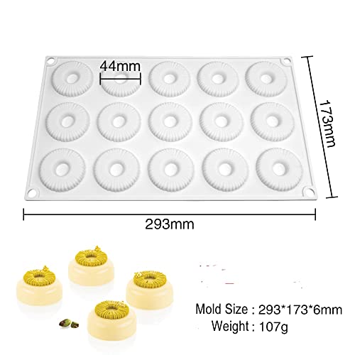 Silicone Donut Mold Round Doughnut Silicone Candy Molds Non-Stick Silicone Molds Perfect For Donut Cake Biscuit Bagels Dishwasher Safe