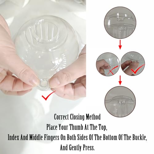50 Pack Jumbo Muffin Containers, Clear Plastic Muffin Cartons