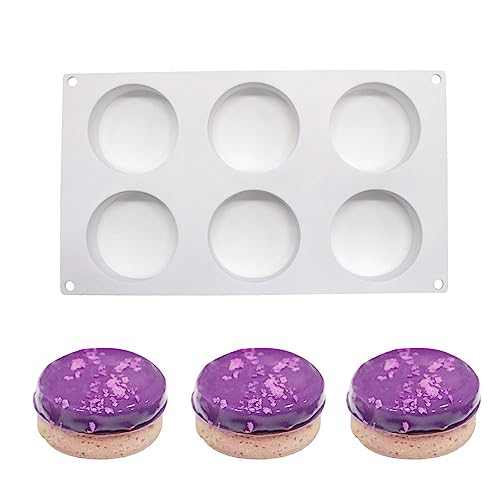 mostsom Silicone Cake Mold Round Cylinder for Baking Cookie Chocolate Resin - size: Round K_11.8 X 6.8 X 1.2 inch