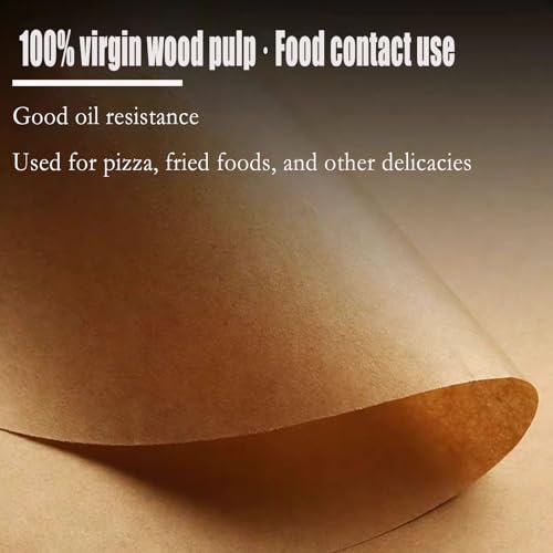 WMDDIAN100 Pack 10" Round Parchment Paper Sheets - Non-Stick Baking Liners for Air Fryer, Oven & BBQ - Heat Resistant, Disposable, Unbleached for Pizza, Cake, Pan