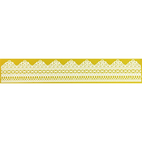Global Sugar Art Silicone Cake Lace Mat, Roman Edible Lace Mold - style: Roman Lace