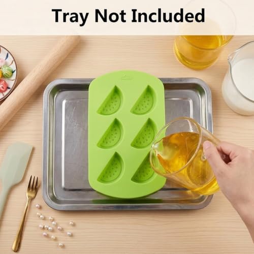 6 Cavity Watermelon Silicone Candy Molds Set Of 2