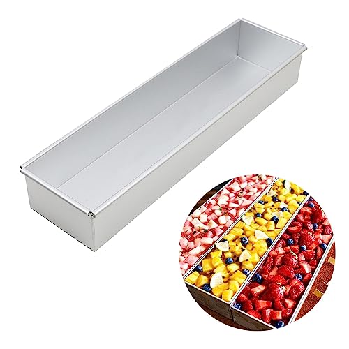 Aluminum Cheesecake Pan,Rectangular Cake Pan,Brownie Cake Baking Maker,Nonstick Tiramisu Pan Cake Baking Tray,Cake Pastry Cutter for Tiramisu Cheesecake Mousse Dessert, fixed frame