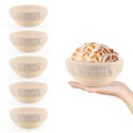 6 Pack 5 Inch Mini Banneton Bread Proofing Baskets, Small Sourdough Bread Baking Supplies for Artisan Bread Baking, Dough Rising - size: 5"Round Basket-6 PCS