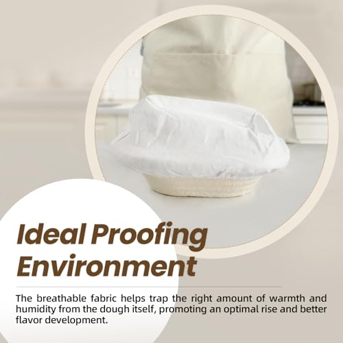 6 Pack Bread Proofing Basket Covers Liners fit 8in Oval - size: 8inch Oval