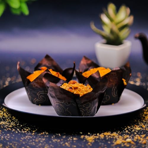 uxcell 150Pcs Tulip Baking Cups Cupcake Muffins Liners Paper Greaseproof Wrappers for Wedding Birthday Party Festivals Christmas(3.1" x 2", Red) - color: Red