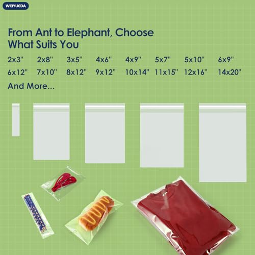 5x7“ Clear Self Seal Cellophane bags 200Pcs, Greeting Card Cookie Packaging - size: 5X7"