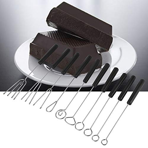 10pcs Candy Dipping Tools, Stainless Steel Chocolate Dipping Fork, 8.7in Chocolate Dipping Tool with PP Handle for Handmade Chocolates, Pralines and Truffles