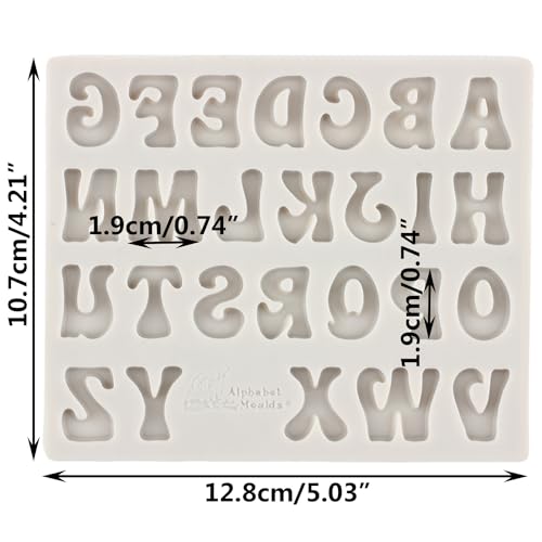 Capital Letter Fondant Molds Alphabet Silicone Mold - color: Style J
