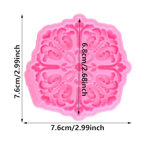 Baroque Fondant Mold Relief Flower Lace Silicone Chocolate Mold - color: Style O