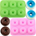 6 Cavity Doughnut Silicone Chocolate Molds Set Of 2 - color: Style G