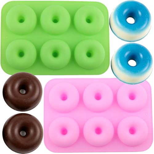 6 Cavity Doughnut Silicone Chocolate Molds Set Of 2 - color: Style G