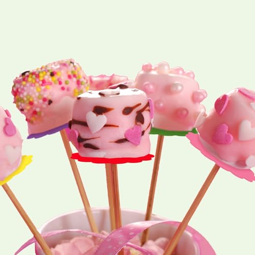 100 Pcs Scalloped Cake Pop Boards with Hole Cake Base, Multicolor - color: Multicolor