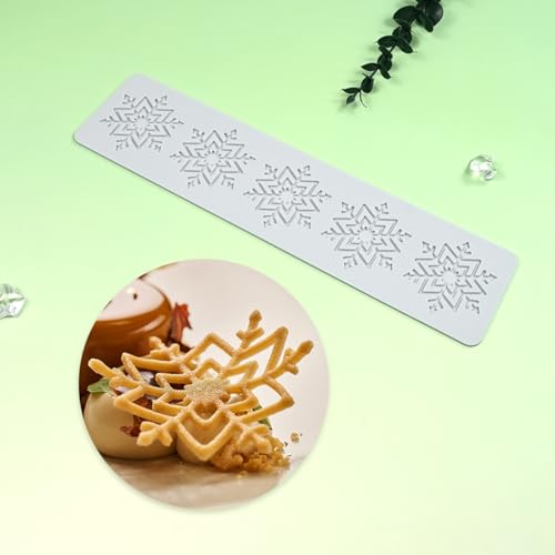 mostsom Silicone Mold 3D Hollow Out Lace Mold 3D Cake Christmas Snowflakes Silicone Mould Fondant Chocolate Stencil Border Bakeware Cake Decorating (M_ Snowflower) - size: M_ Snowflower
