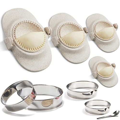 Empanada Maker Press, 6"/4"/3"/2.6" Extra Large Dumpling Maker Set - color: White, size: 6"+4"+3“+2.6”