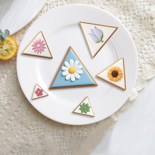 FUSOTO 6PCS Triangle Cookie Cutter Set - Triangle Shaped, 1.5-4 Inch - color: Triangle