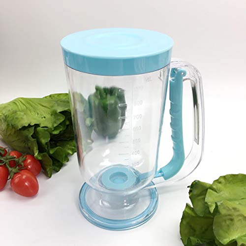2 in 1 Pancake Batter Blend Mixer and Dispenser with Measuring - color: Blue
