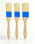 Natural Boar Bristle Pastry Brush,Heat Resistant Basting Brush for Cooking, BBQ, Baking, Food Grade Wooden Handle Oil Brush for Egg Wash, Butter,Marinade, Sauce, Dishwasher Safe(1",1.5",3PC) - color: Blue