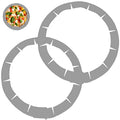 Adjustable Pie Crust Shield Protector Pie Edge Protector Tools Round Silicone Baking Cake Pizza Cover BPA-Free for Halloween Christmas Party Baking Fits 8-11.5 Inches Pie - color: Grey-2pcs