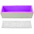 Loaf Soap Making Kit, 44oz Silicone Soap Making Liner Wood Box with Beehive & Hexagon & Rose Mat Creative Honeycomb Mat Mold for DIY Soap Making (Purple & Pink) (Purple Mold-Rose) - color: Purple Mold-Rose