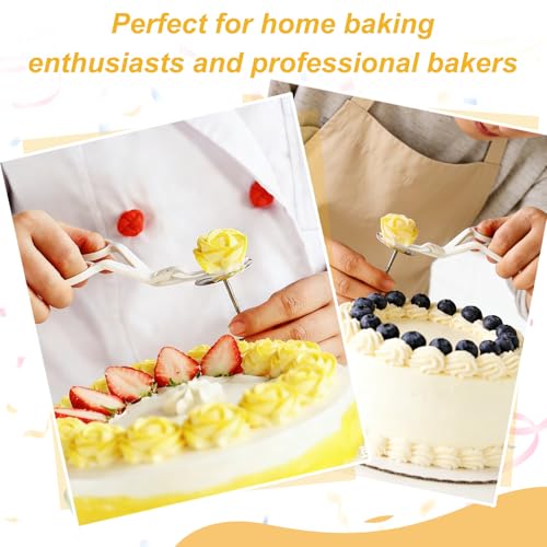 uxcell Cake Flower Nail Set Cake Decorating Tool Kit Pink - color: Pink