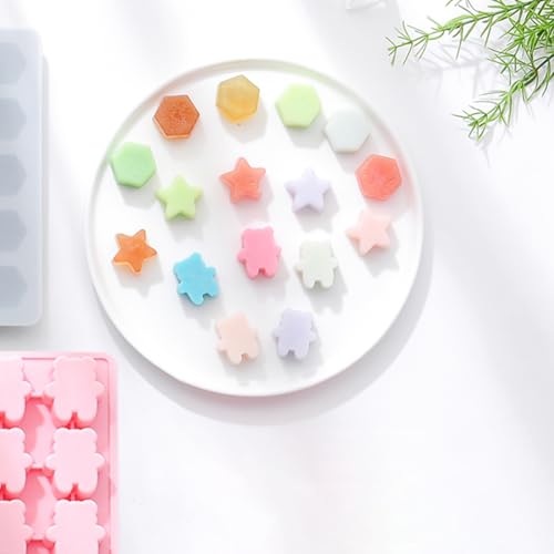 2-Pack Little Bear Shape Candy & Chocolate Silicone Molds, Non-stick, Pink - size: Little Bear