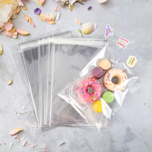 100 Pcs Clear Cellophane Cello Bags Self Sealing 8.5 x 10.5 Inch Resealable Plastic Sleeves Packaging Bags for 8 x 10 Inch Art, Photos, Mats, Mattes, A6, A8 Envelopes - color: Clear, size: 8-1/2X10-1/2in(100pcs)