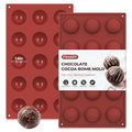 Semi Sphere Silicone Molds, Sphere Chocolate Mold 15-Cavity Small Half Sphere Round Silicone Molds for Making Jelly, Cake, Chocolates Bombs 2 Pack - color: 1.6" Small: 2 PCS, size: Semi Sphere