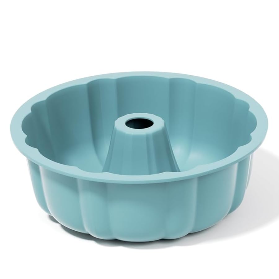 SOV silicone cake pan, silicone Cake Molds, Bakeware Non Stick 10 inch Pan for Jello,Gelatin,cake, Silicone Baking Molds for Cakes, Round Baking Pan (blue+1 pack) - size: Blue, 1 pack