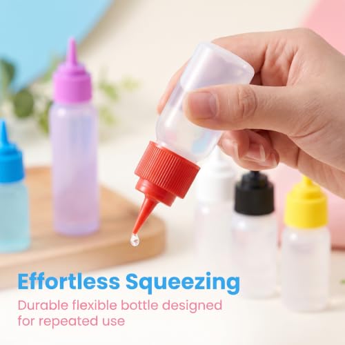 12pcs Small Squeeze Bottles for Sauces 30ml/60ml Plastic Icing Bottles
