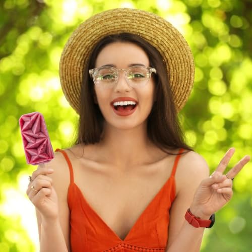 4 Pieces Ice Cream Mould lolly Mold Silicone Ice Cream Mold 4-Cavity Cake Pop Molds Baking Molds with 200 Pieces Sticks for Homemade Treats (Diamond Style) - style: Diamond Style