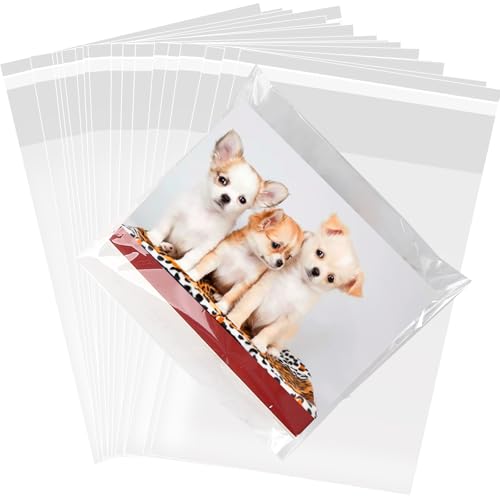 100 Pcs Clear Cellophane Cello Bags Self Sealing 8.5 x 10.5 Inch Resealable Plastic Sleeves Packaging Bags for 8 x 10 Inch Art, Photos, Mats, Mattes, A6, A8 Envelopes - color: Clear, size: 8-1/2X10-1/2in(100pcs)
