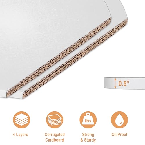 0.5" Cake Board Drums 8 & 10 Inch (7 Pack Per Size) Value Bundle - size: 8"+10"