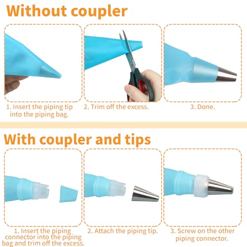 Piping Tips Set 65pcs Stainless Steel Cake Decorating Kit