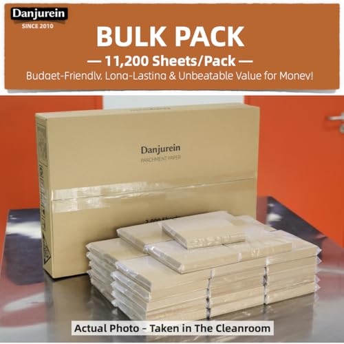 8x8-11200 Bulk Sheets Commercial Grade Parchment Paper Squares - color: Brown, size: 8"x8" (20.3x20.3cm) - 11200 sheets