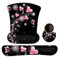 ToLuLu Keyboard Wrist Rest Pad Ergonomic Mouse Pad Set, Cute Mousepad - color: Pink Hearts